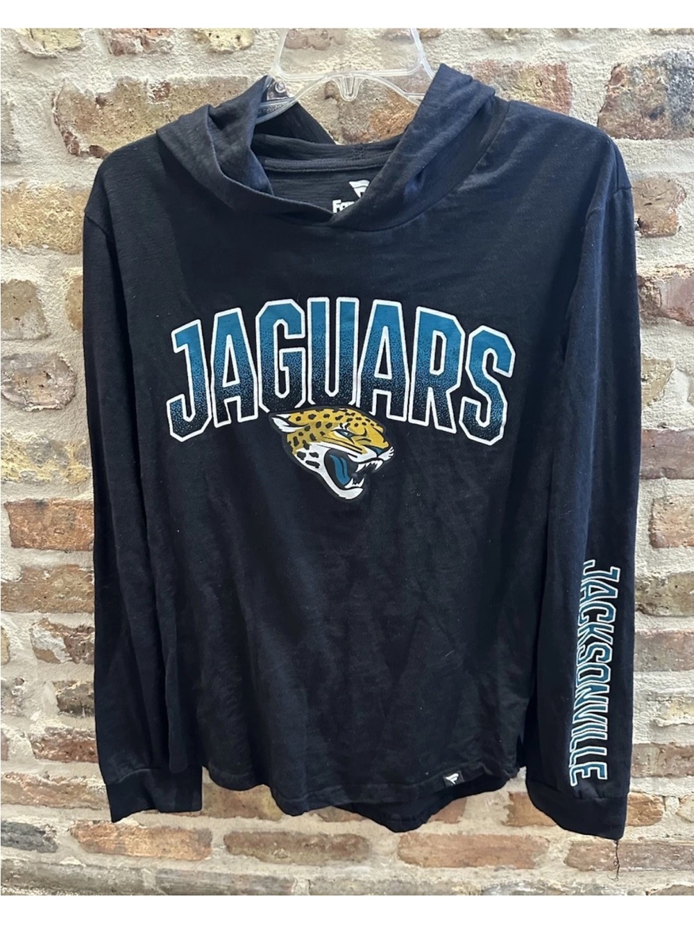 Jacksonville Jaguars Mens Black Hooded Long-Sleeve Tee